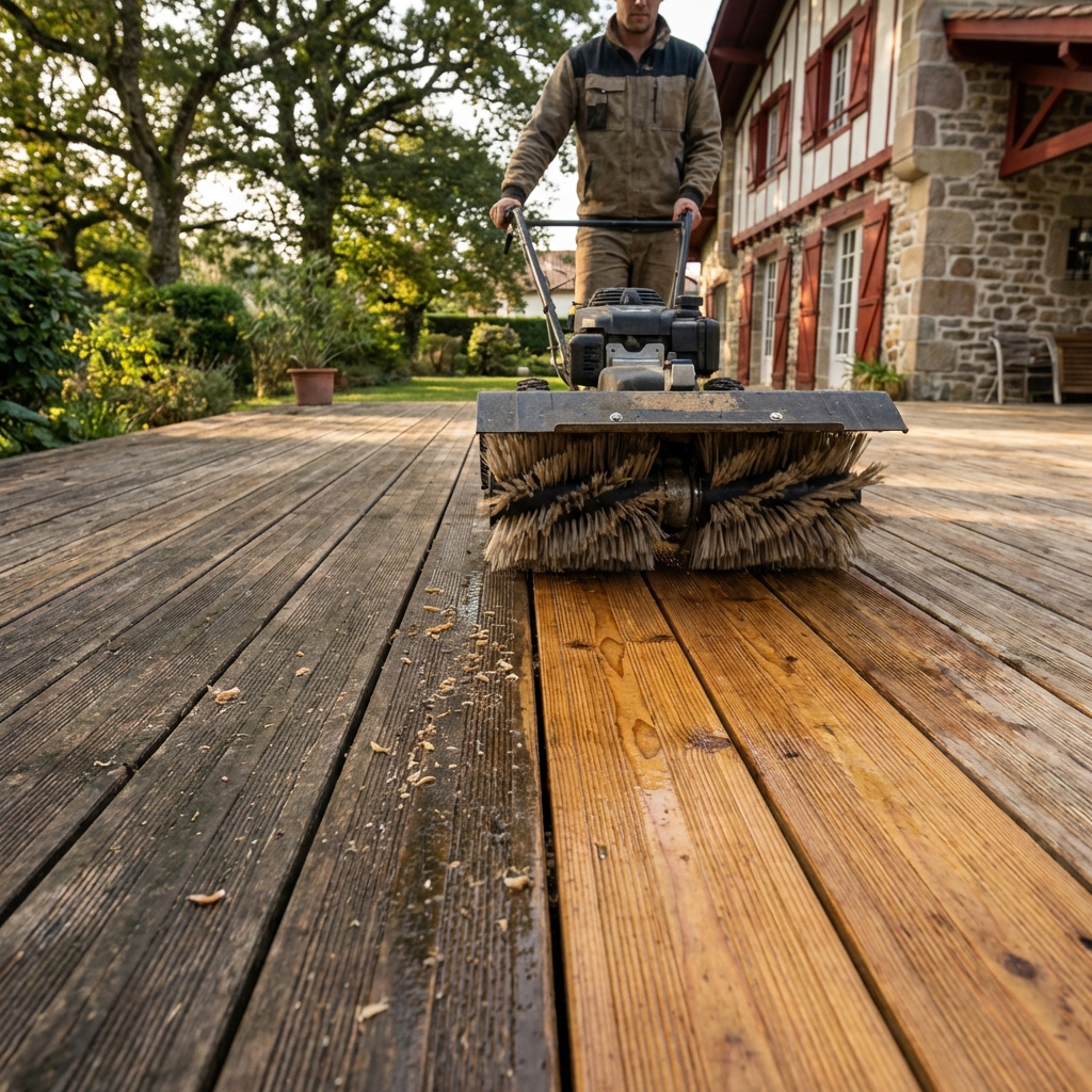 Nettoyage terrasse bois Bayonne